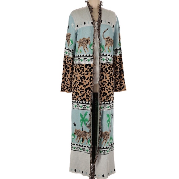 Hayley Menzies Cardigan Cheetah Medium NWOT - Picture 2 of 5